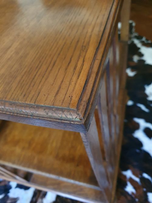 REALLY NICE BLONDE OAK FREESTANDING BOOKCASE - ADDITIONAL PHOTO 3