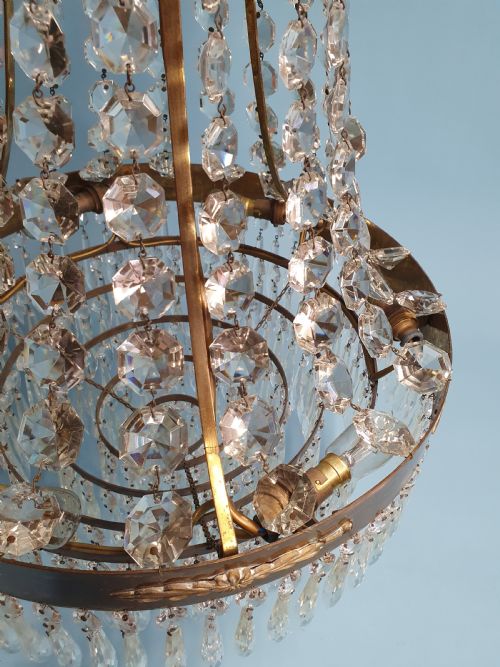 EARLY 20TH CENTURY LARGE ANTIQUE SPIKE CHANDELIER - ADDITIONAL PHOTO 2