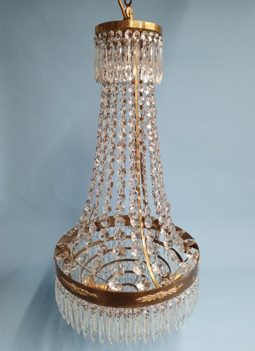 EARLY 20TH CENTURY LARGE ANTIQUE SPIKE CHANDELIER - ADDITIONAL PHOTO 5