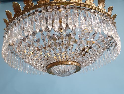 EARLY 20TH CENTURY LARGE BAG CHANDELIER - ADDITIONAL PHOTO 3