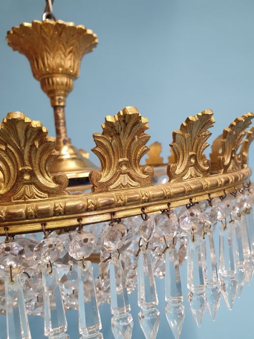 EARLY 20TH CENTURY LARGE BAG CHANDELIER - ADDITIONAL PHOTO 7