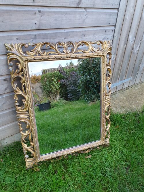 19THCENTURY GILT MIRROR IN CARVED WOOD - ADDITIONAL PHOTO 4