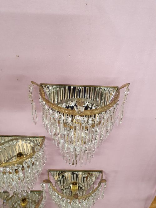 EARLY 20TH CENTURY SET OF FOUR SPIKE WALL LIGHTS - ADDITIONAL PHOTO 2