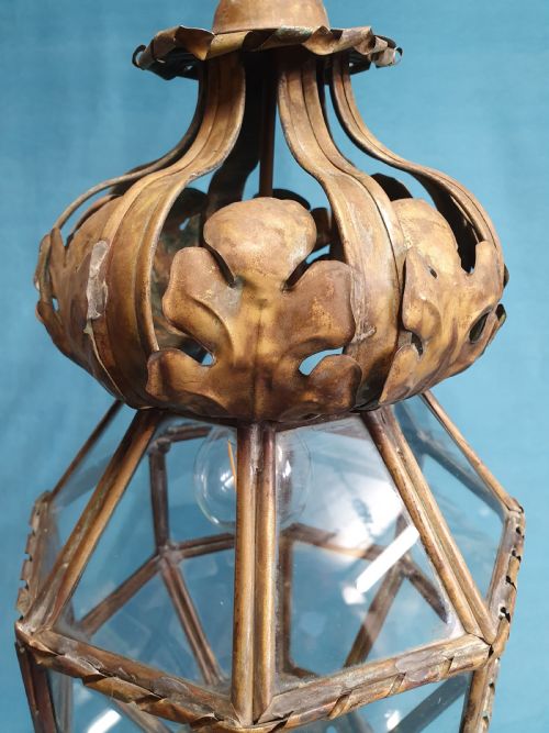 EARLY 20TH CENTURY BRASS LANTERN C1880 - ADDITIONAL PHOTO 3