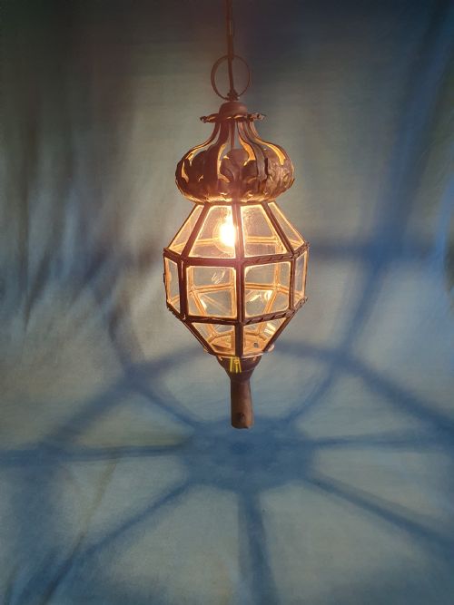 EARLY 20TH CENTURY BRASS LANTERN C1880 - ADDITIONAL PHOTO 4