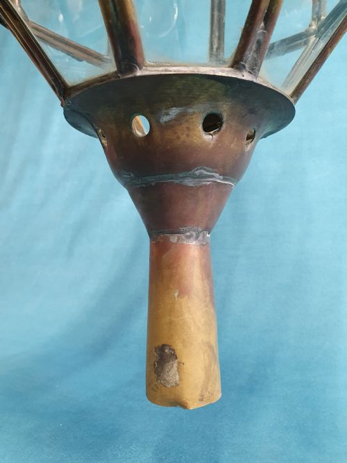 EARLY 20TH CENTURY BRASS LANTERN C1880 - ADDITIONAL PHOTO 5