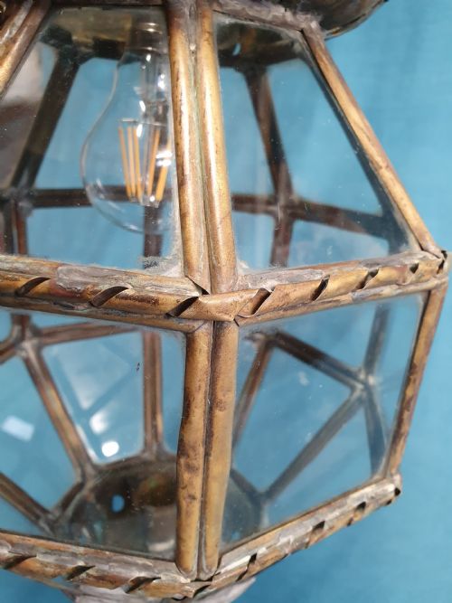 EARLY 20TH CENTURY BRASS LANTERN C1880 - ADDITIONAL PHOTO 8