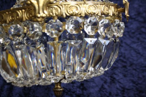 EARLY 20TH CENTURY SWAG CHANDELIER - ADDITIONAL PHOTO 6