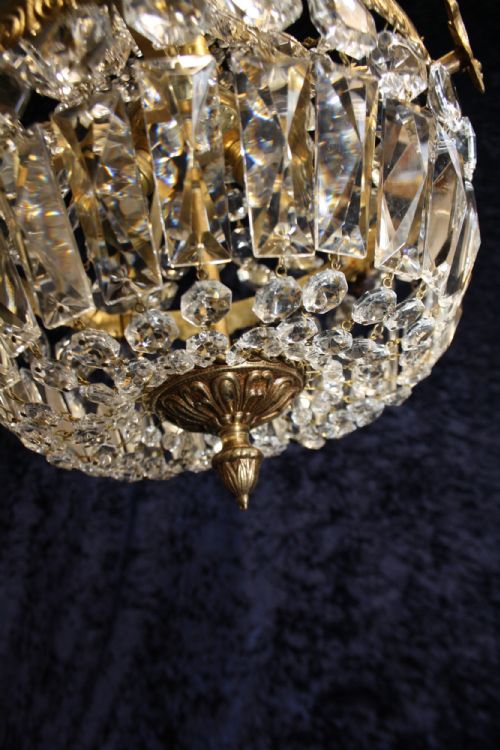 EARLY 20TH CENTURY SWAG CHANDELIER - ADDITIONAL PHOTO 4