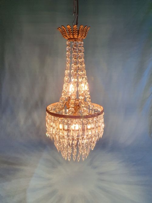 SWAG CHANDELIER WITH THREE TEARS OF LUSTRES 10 - ADDITIONAL PHOTO 3