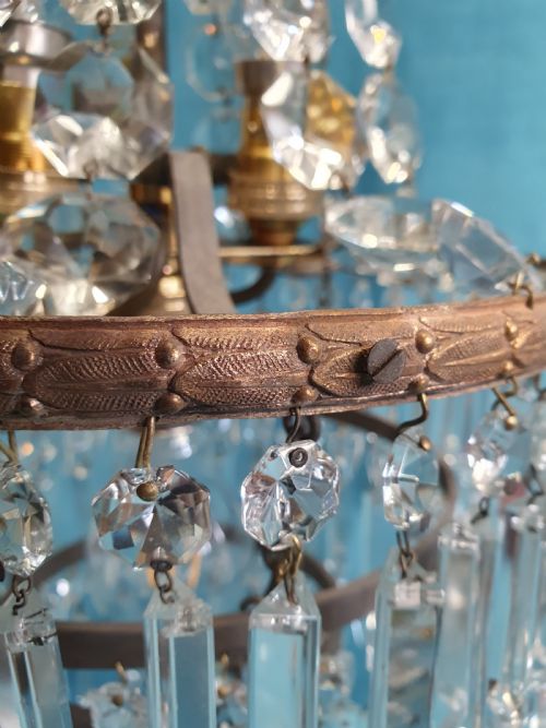 SWAG CHANDELIER WITH THREE TEARS OF LUSTRES 10 - ADDITIONAL PHOTO 5