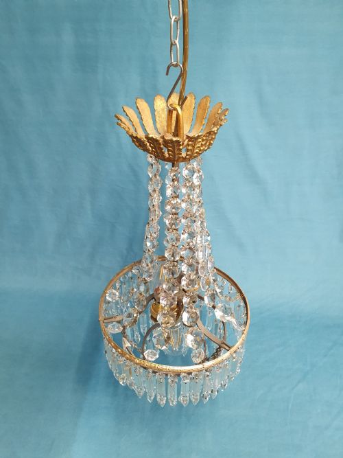 SWAG CHANDELIER WITH THREE TEARS OF LUSTRES 10 - ADDITIONAL PHOTO 6