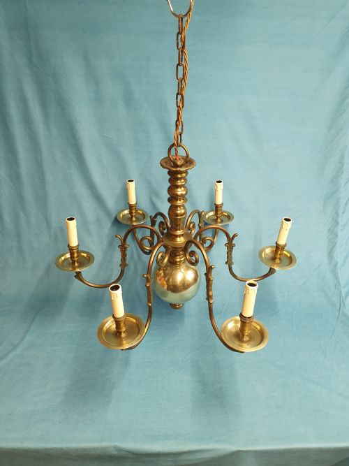 EARLY 20TH CENTURY DUTCH FLEMISH CHANDELIER - ADDITIONAL PHOTO 5