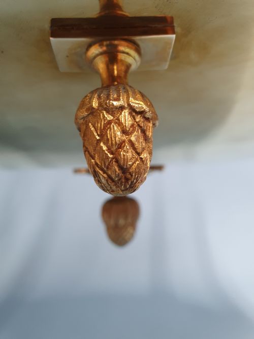 EARLY 20TH CENTURY BRASS CHANDELIER WITH 12 BULBS - ADDITIONAL PHOTO 3
