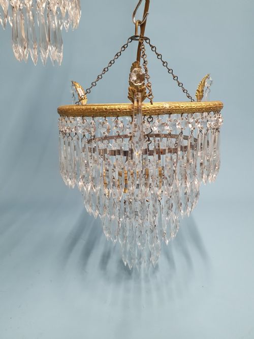 EARLY 20TH CENTURY PAIR OF SPIKE CHANDELIER WITH FINIALS 11 - ADDITIONAL PHOTO 4