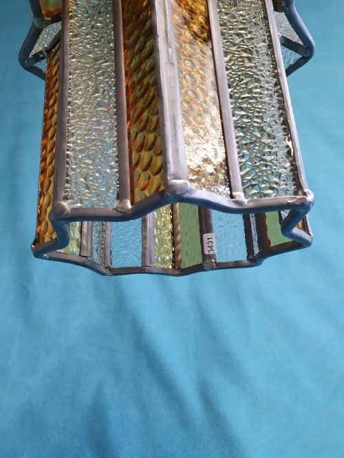 EARLY 20TH CENTURY LEADED PORCH LIGHT - ADDITIONAL PHOTO 2