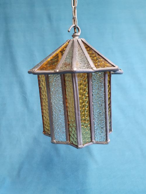 EARLY 20TH CENTURY LEADED PORCH LIGHT - ADDITIONAL PHOTO 6