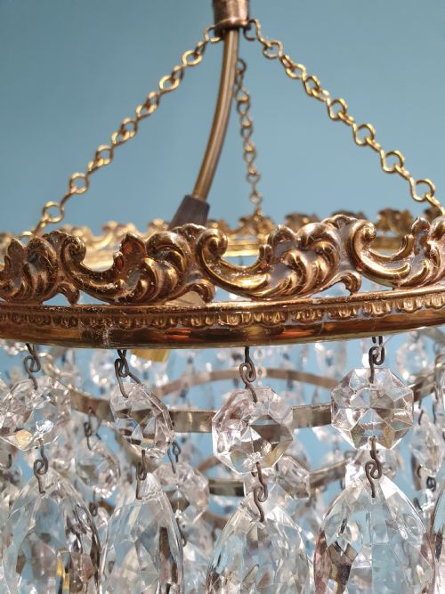 SET A THREE EARLY 20TH CENTURY DRIP CHANDELIERS - ADDITIONAL PHOTO 2