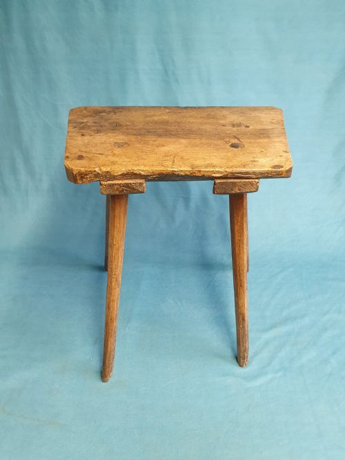 LATE 19 CENTURY WALNUT STICK STOOL