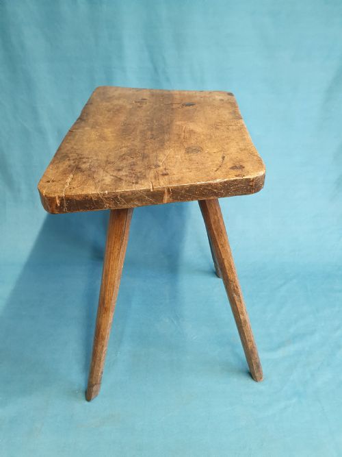 LATE 19 CENTURY WALNUT STICK STOOL - ADDITIONAL PHOTO 5