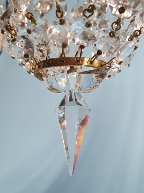 EARLY 20TH CENTURY SMALL SWAG CHANDELIER 10 - ADDITIONAL PHOTO 1