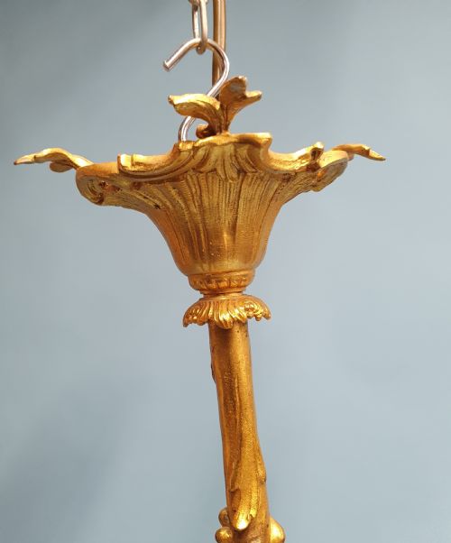SUPER QUALITY FOUR ARM GILT CHANDELIER - ADDITIONAL PHOTO 1