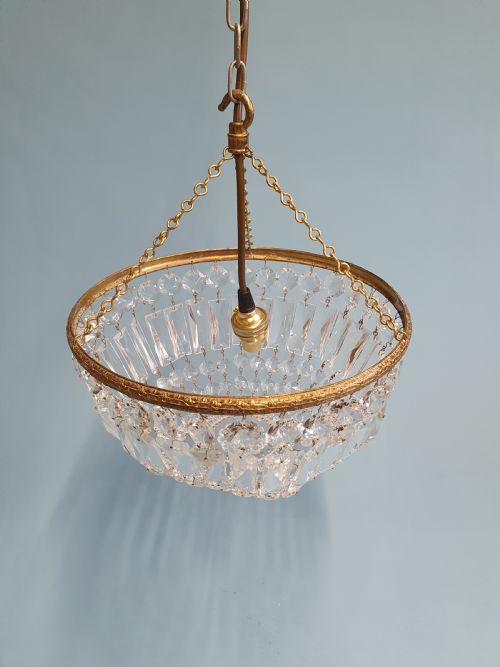 EARLY 20TH CENTURY PRISM BAG CHANDELIER 11 - ADDITIONAL PHOTO 2