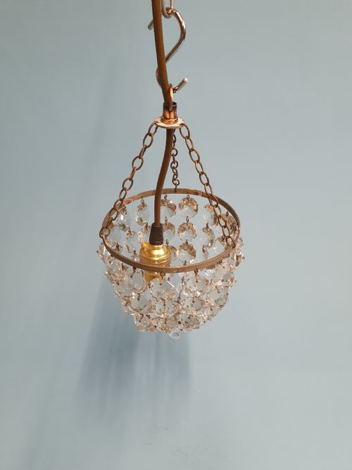SMALL BASKET CHANDELIER EARLY 20TH CENTURY 5 - ADDITIONAL PHOTO 1