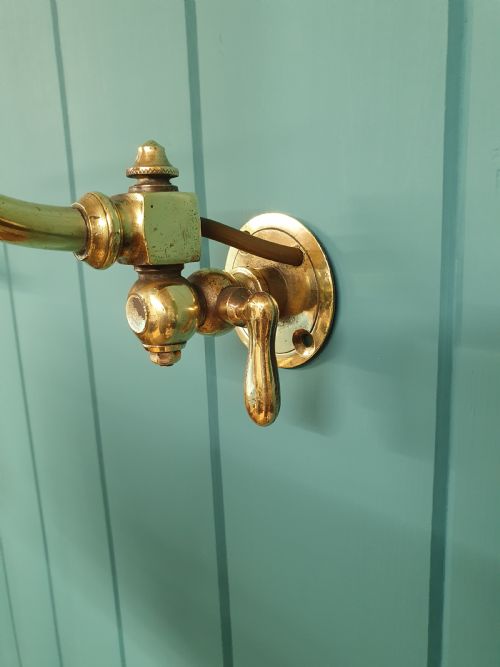 PAIR OF GAS WALL LIGHTS WITH GLASS SHADES - ADDITIONAL PHOTO 3