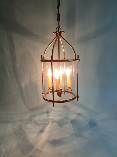EARLY 20TH CENTURY FRENCH ROUND HALL LANTERN WITH FOUR BULBS 13 - ADDITIONAL PHOTO 3