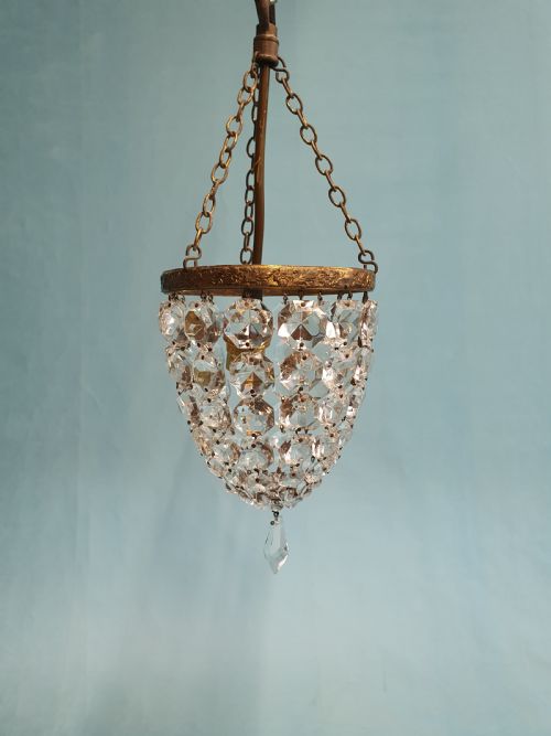 EARLY 20THCENTURY PAIR OF SMALL BAG CHANDELIERS 5 - ADDITIONAL PHOTO 5