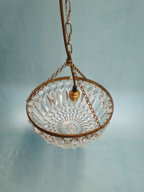 EARLY 20TH CENTURY PRISM BAG CHANDELIER 10 - ADDITIONAL PHOTO 3