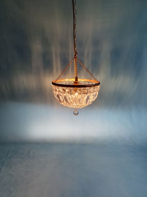 EARLY 20TH CENTURY PRISM BAG CHANDELIER 10 - ADDITIONAL PHOTO 4