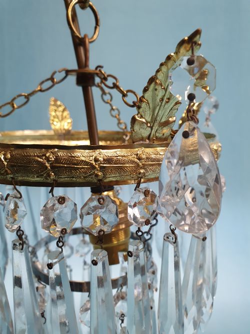 SMALL SPIKE CHANDELIER EARLY 20TH CENTURY 8 - ADDITIONAL PHOTO 4