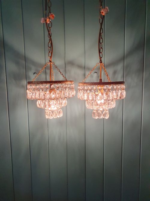 EARLY 20TH CENTURY PAIR DRIP CHANDELIERS 8 - ADDITIONAL PHOTO 4