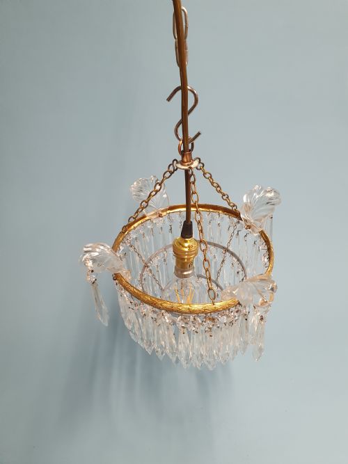 EARLY 20TH CENTURY THREE TIER SPIKE CHANDELIER 11 - ADDITIONAL PHOTO 3