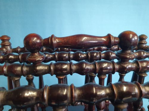 MID 19TH CENTURY BOBBIN TURNED ROSEWOOD CANTERBURY WITH SHELF - ADDITIONAL PHOTO 6