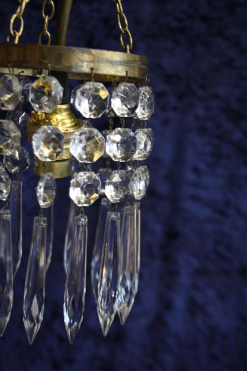 EARLY 20TH CENTURY PAIR OF SMALL SPIKE CHANDELIERS - ADDITIONAL PHOTO 4