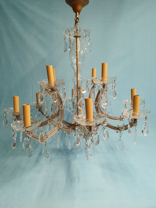 FIRST HALF OF THE 20TH CENTURY LARGE TWO TIER CHANDELIER WITH 12 ARMS 31 - ADDITIONAL PHOTO 4
