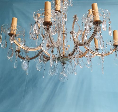 FIRST HALF OF THE 20TH CENTURY LARGE TWO TIER CHANDELIER WITH 12 ARMS 31 - ADDITIONAL PHOTO 7