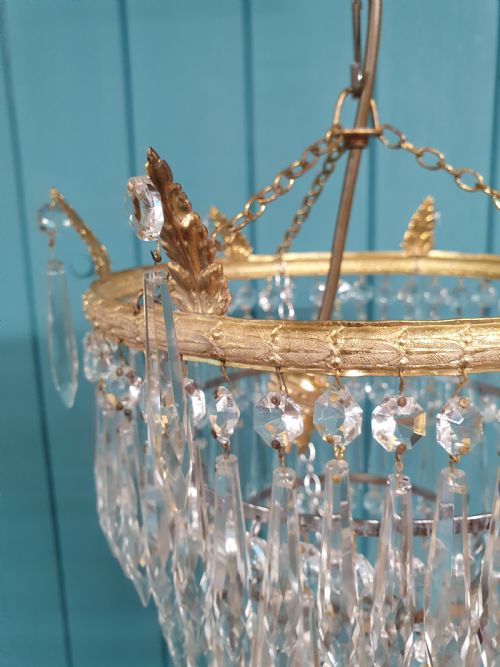 EARLY 20TH CENTURY FIVE TIER SPIKE CHANDELIER 12 - ADDITIONAL PHOTO 5