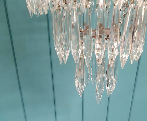 EARLY 20TH CENTURY FIVE TIER SPIKE CHANDELIER 12 - ADDITIONAL PHOTO 6