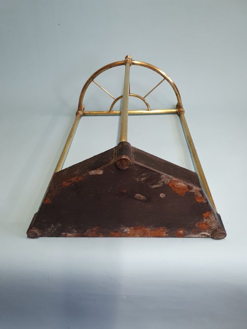 EARLY 20TH CENTURY BRASS BOW FRONT STICK STAND - ADDITIONAL PHOTO 3