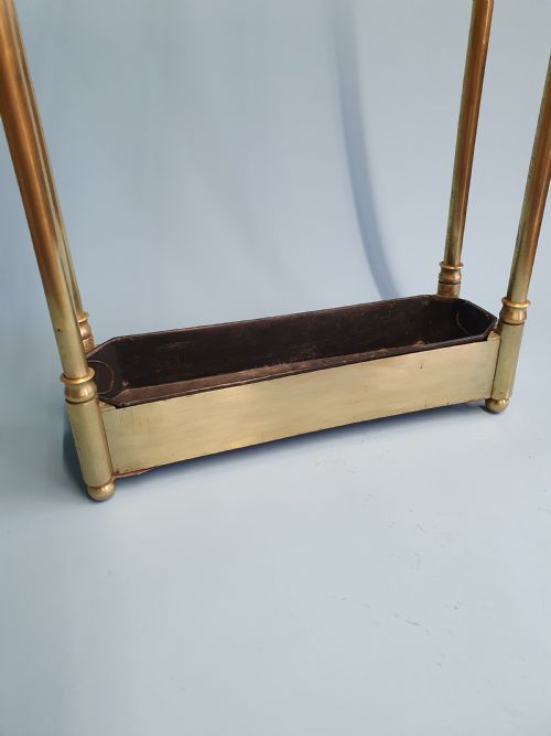 EARLY 20TH CENTURY NARROW BRASS STICK STAND UMBRELLA STAND - ADDITIONAL PHOTO 1