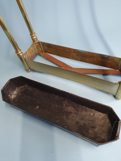 EARLY 20TH CENTURY NARROW BRASS STICK STAND UMBRELLA STAND - ADDITIONAL PHOTO 4