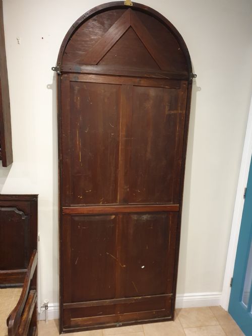 LARGE 19THCENTURY ARCH TOP CONTINENTAL MIRROR 7' - ADDITIONAL PHOTO 5