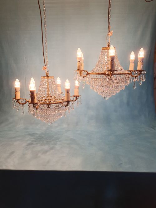 EARLY 20THCENTURY PAIR OF FIVE ARM SPIKE CHANDELIERS 20 - ADDITIONAL PHOTO 3