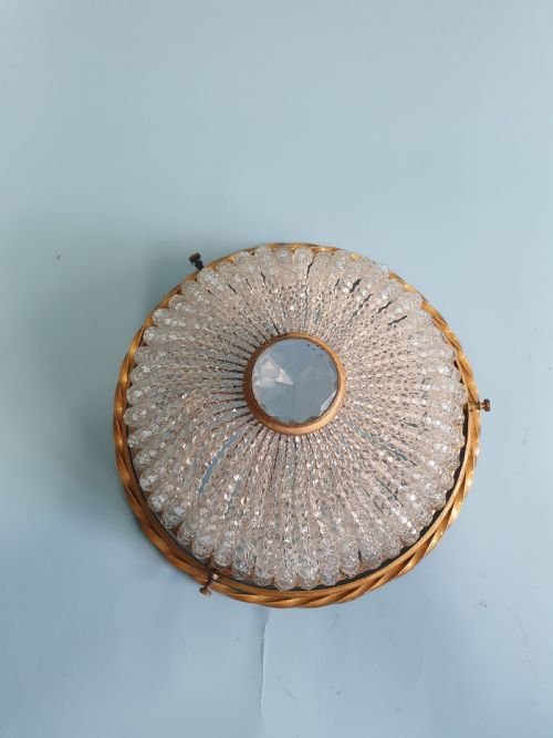 EARLY 20TH CENTURY CEILING MOUNTED FRENCH TAPERED BEAD CHANDELIER 11 - ADDITIONAL PHOTO 1
