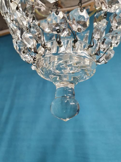 EARLY 20TH CENTURY PAIR OF DOME TOP CHANDELIERS - ADDITIONAL PHOTO 6