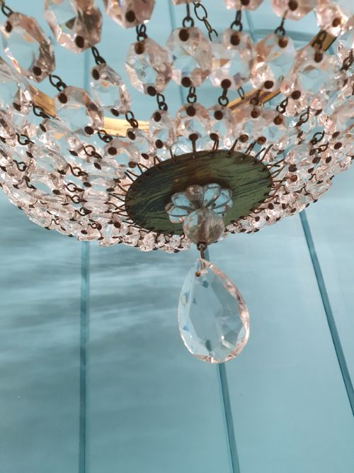 EARLY 20TH CENTURY PAIR OF BAG CHANDELIERS 10 - ADDITIONAL PHOTO 4